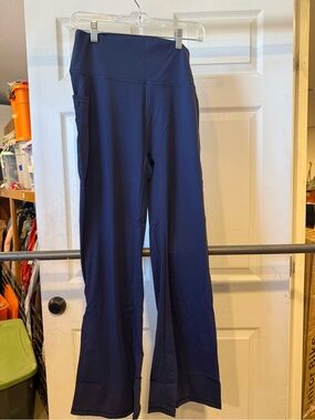Amazon Navy Flare Leggings with Side Pocket